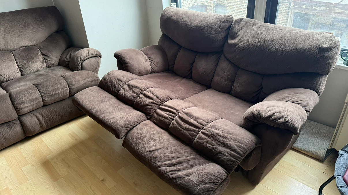 Brown Reclining Sofa - photo 2