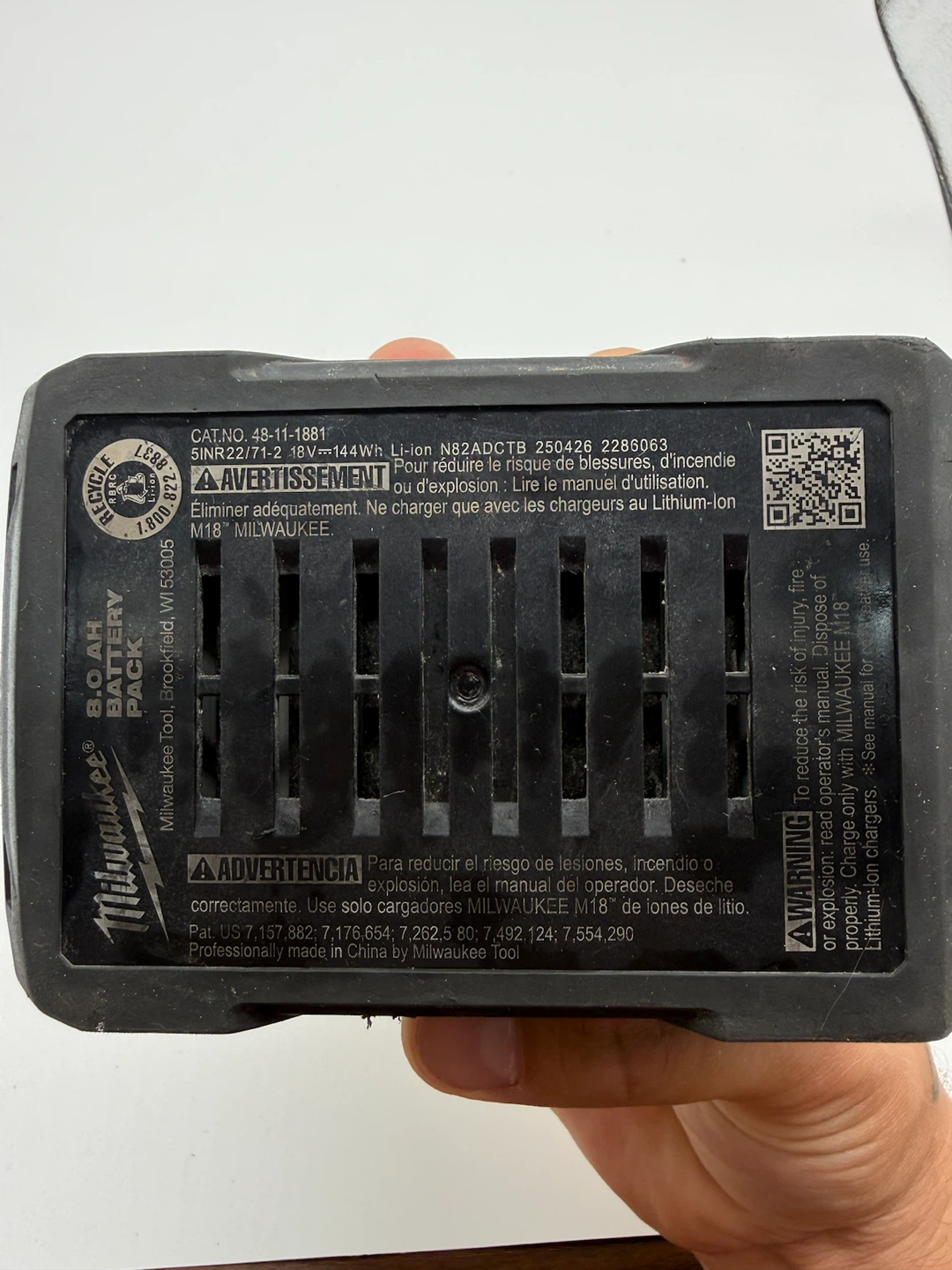 Milwaukee 18V M18 (XC) 8.0 Ah REDLITHIUM FORGE Battery - photo 4