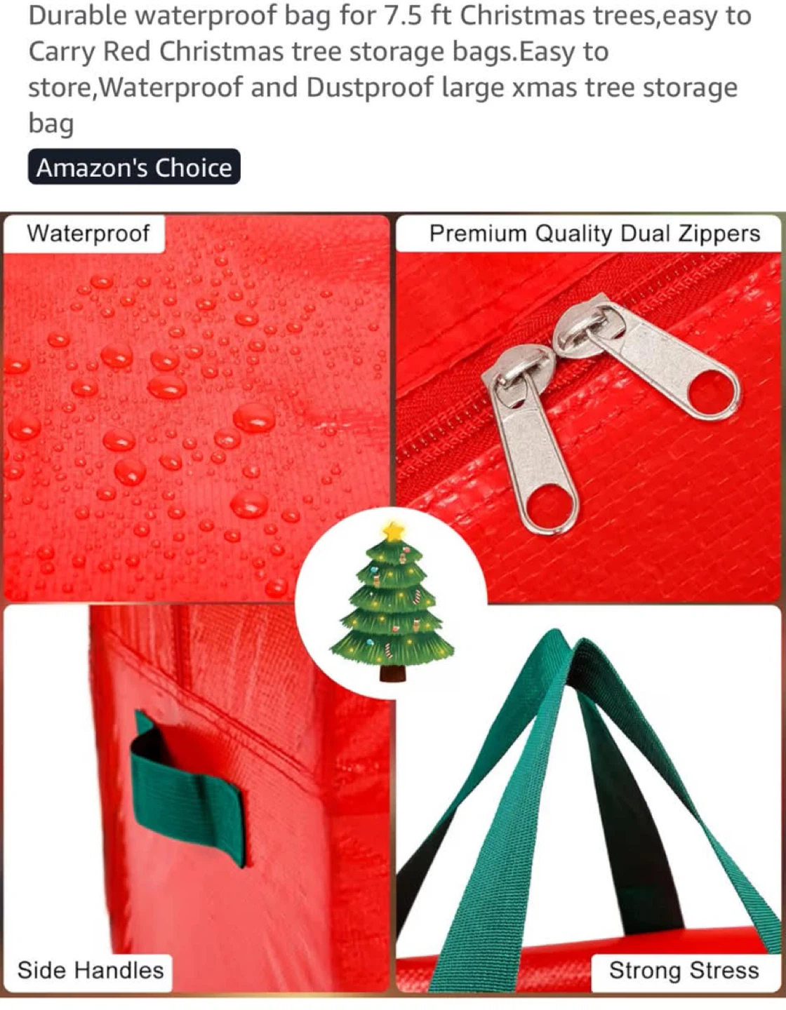 Red Christmas Tree Storage Bag , 5 pcs available - photo 2