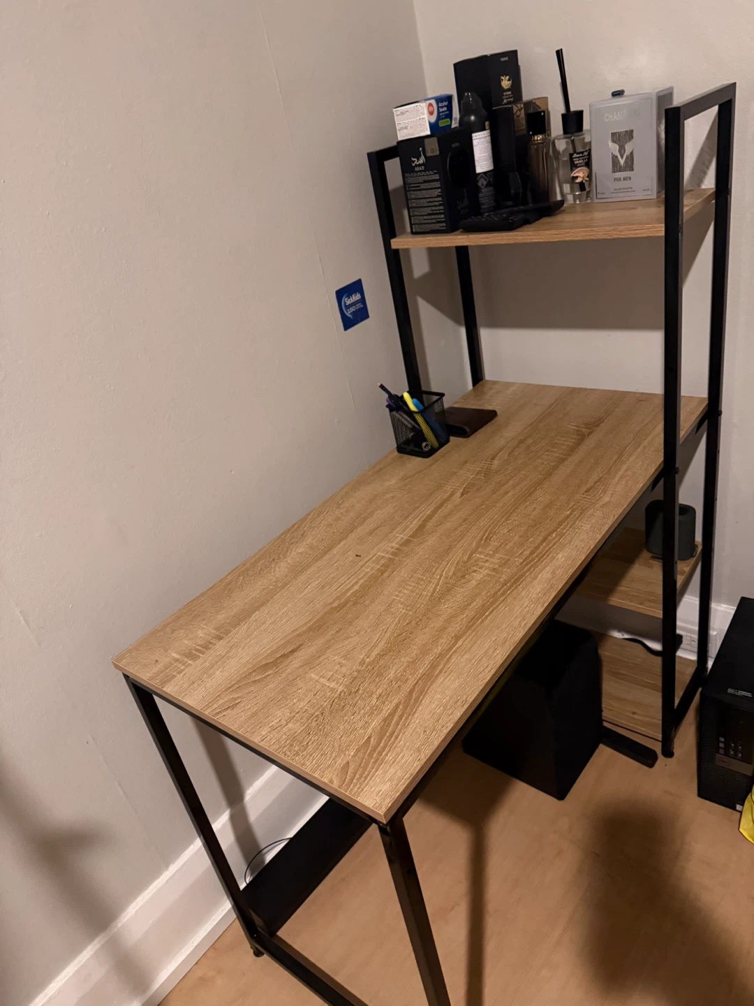 Industrial Style Desk with Bookshelf/Storage.