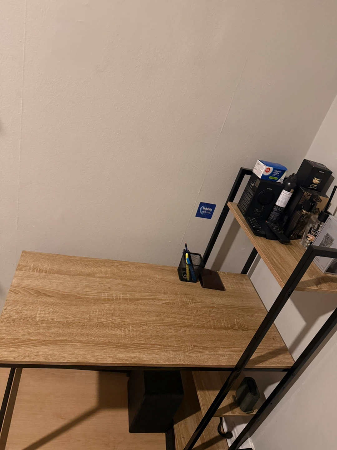 Industrial Style Desk with Bookshelf/Storage. - photo 3