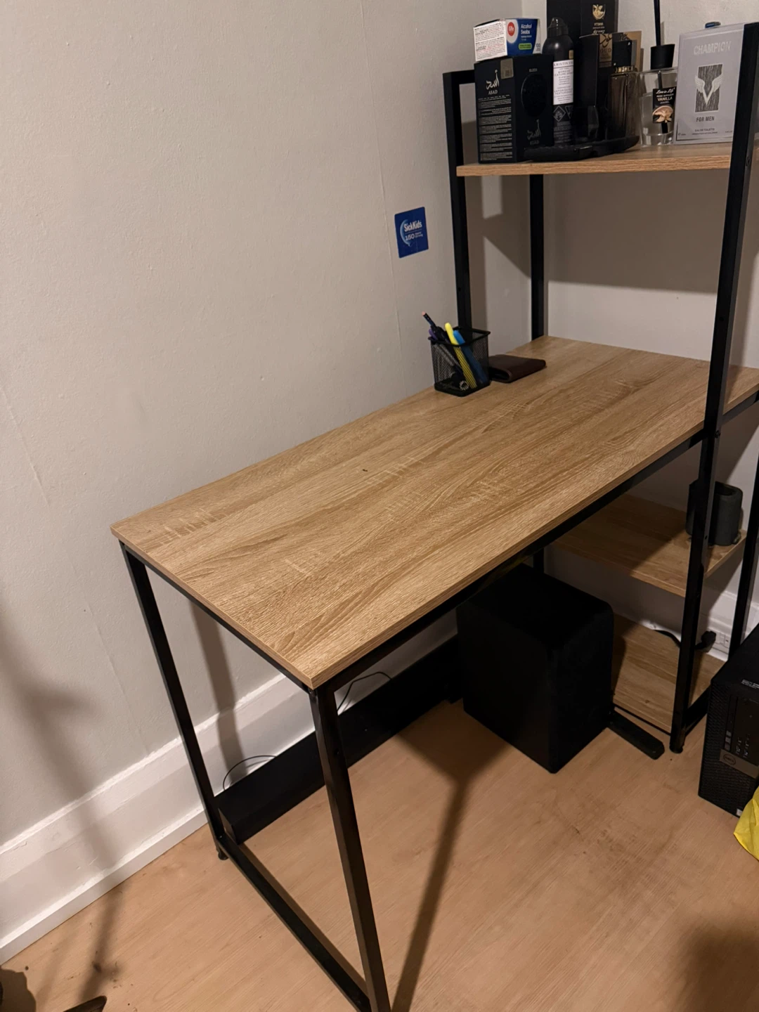 Industrial Style Desk with Bookshelf/Storage. - photo 4