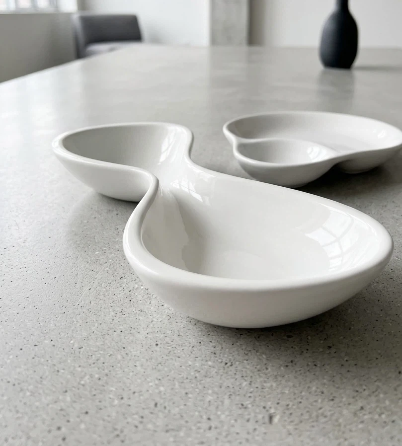 2x Ceramic Serving Dish Set