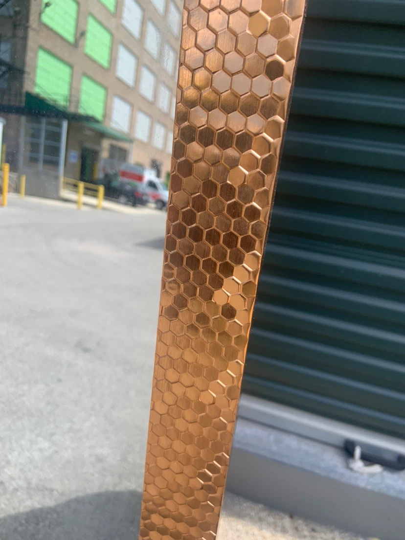 Copper Honeycomb Full Length Mirror - photo 2