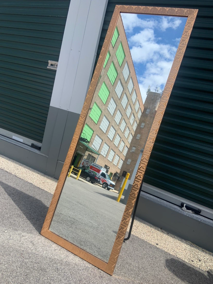 Copper Honeycomb Full Length Mirror - photo 3
