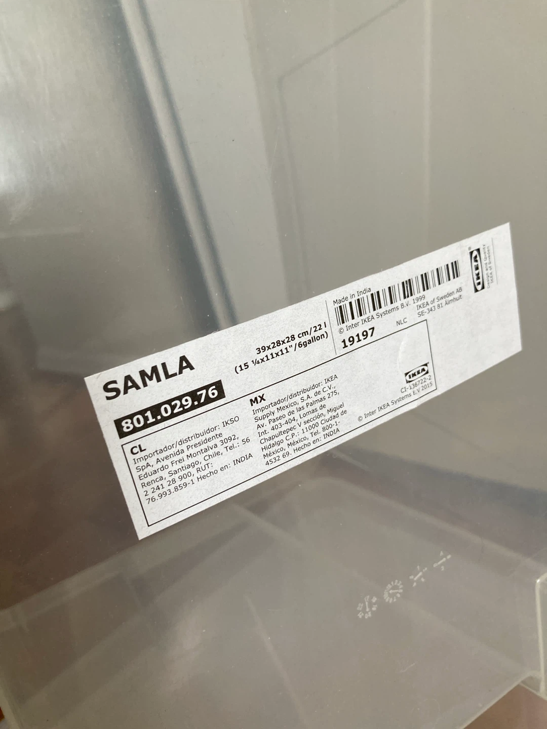 Set of 4 IKEA SAMLA Storage Box - photo 5