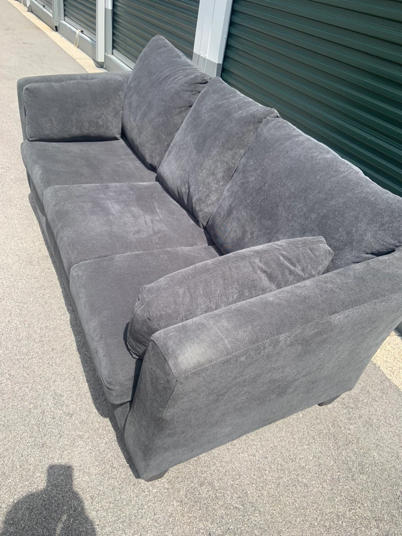 Dark Gray Upholstered Sofa - photo 2