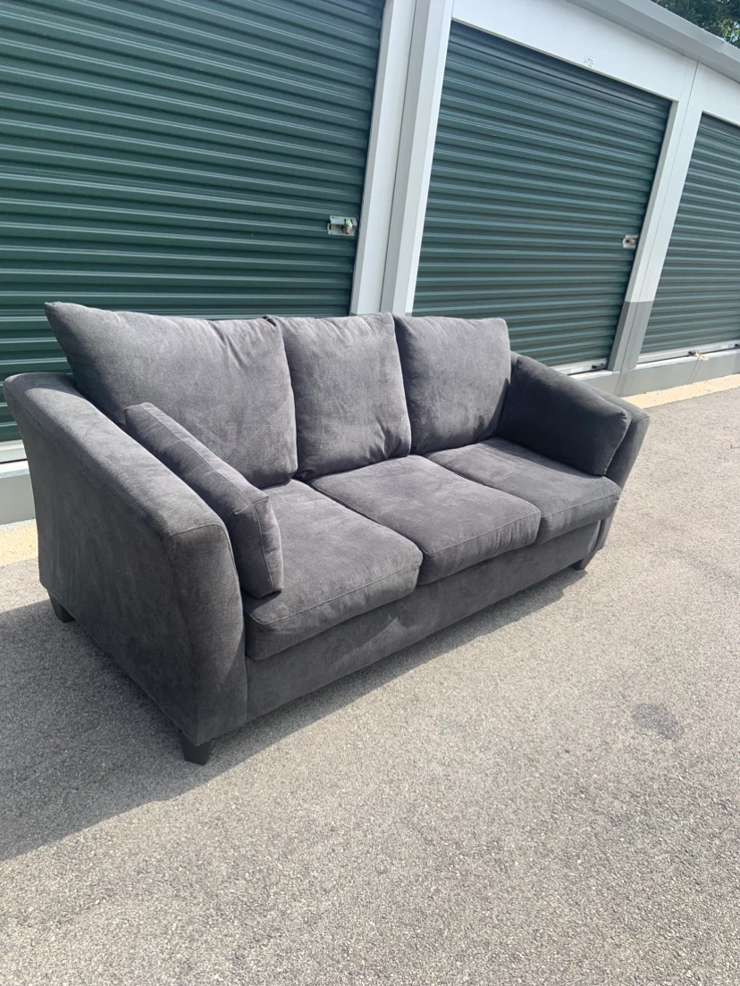 Dark Gray Upholstered Sofa - photo 4