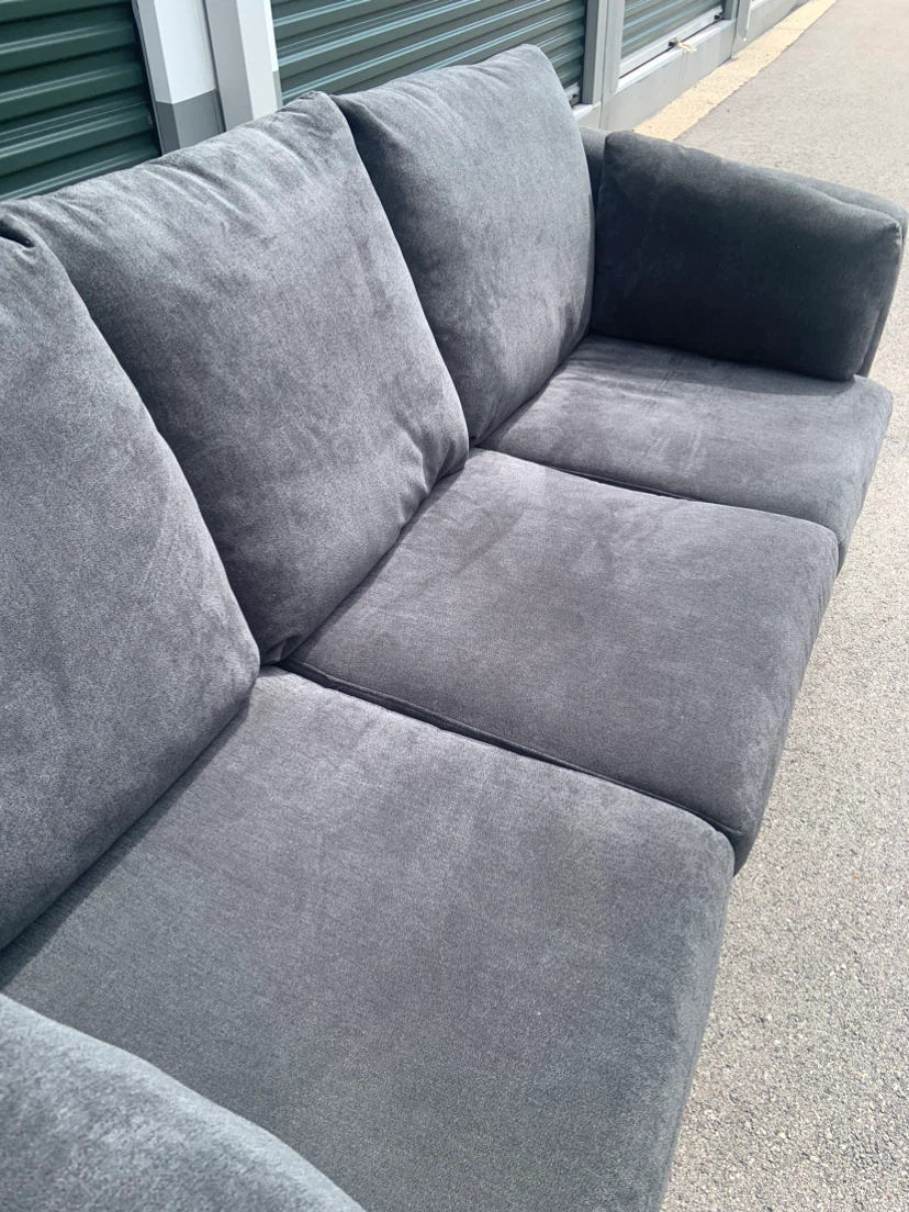Dark Gray Upholstered Sofa - photo 5