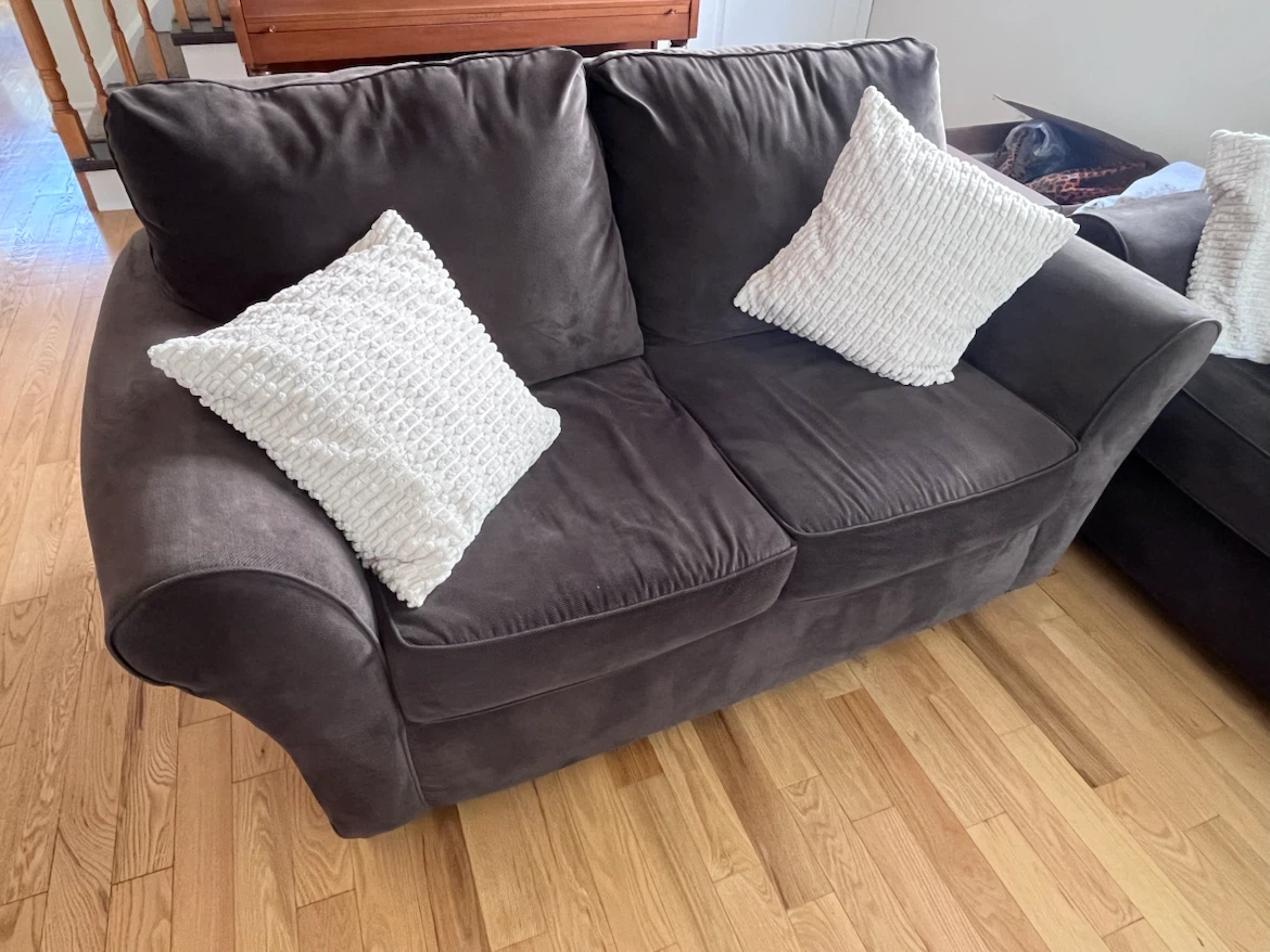 Dark Grey Loveseat and Sofa - photo 2
