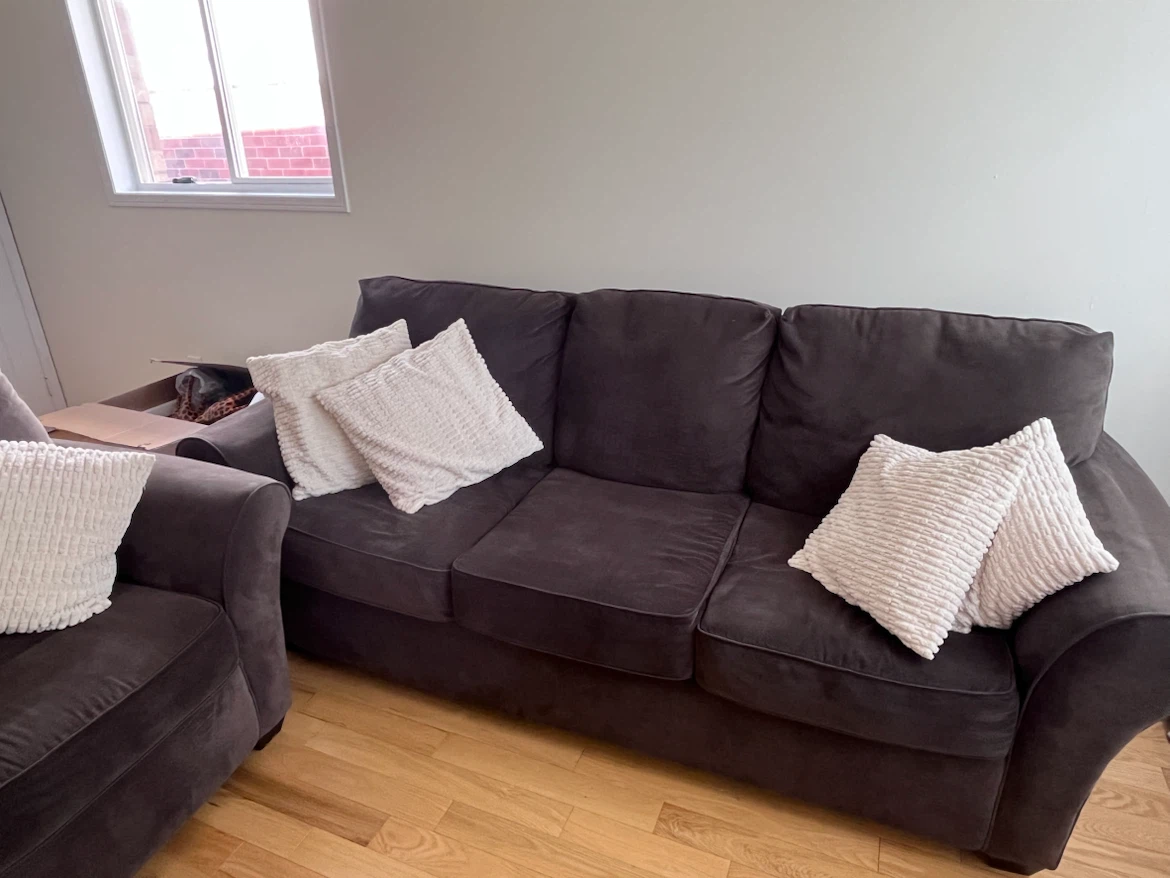 Dark Grey Loveseat and Sofa - photo 3