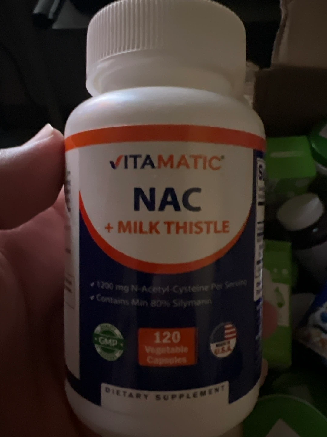Vitamatic NAC + Milk Thistle 120 Vegetable Capsules