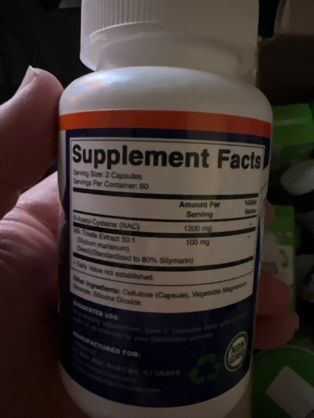 Vitamatic NAC + Milk Thistle 120 Vegetable Capsules - photo 2