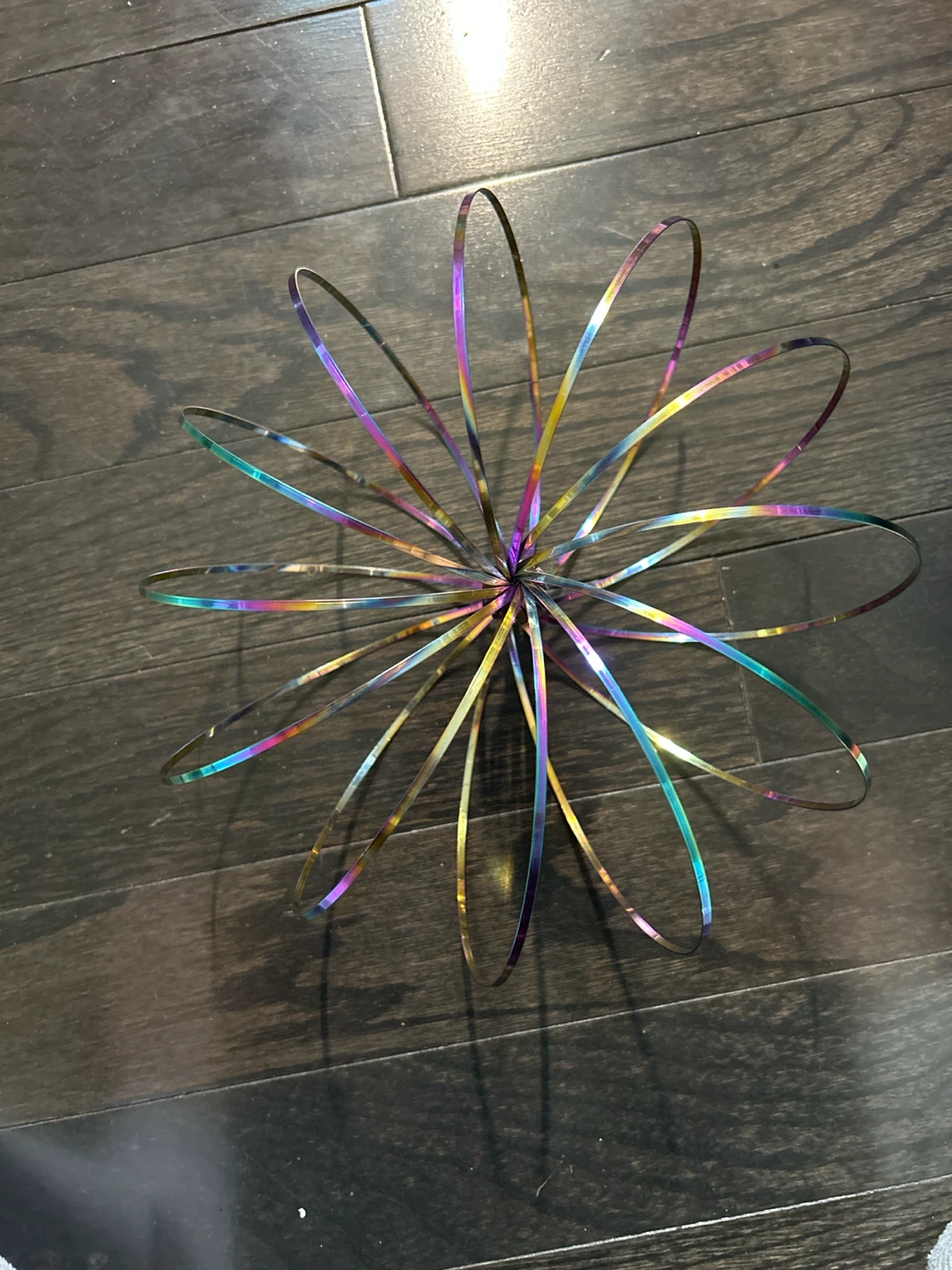 Rainbow Metal Flow Ring Toy