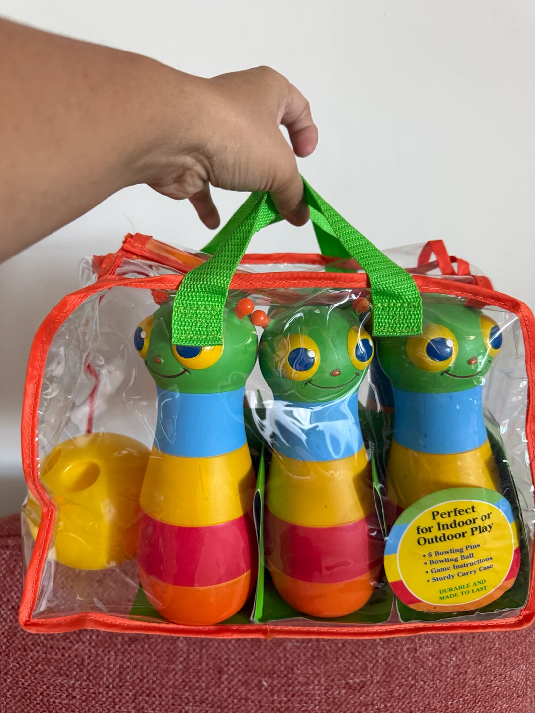 Children's Caterpillar Bowling Set in Carrying Case