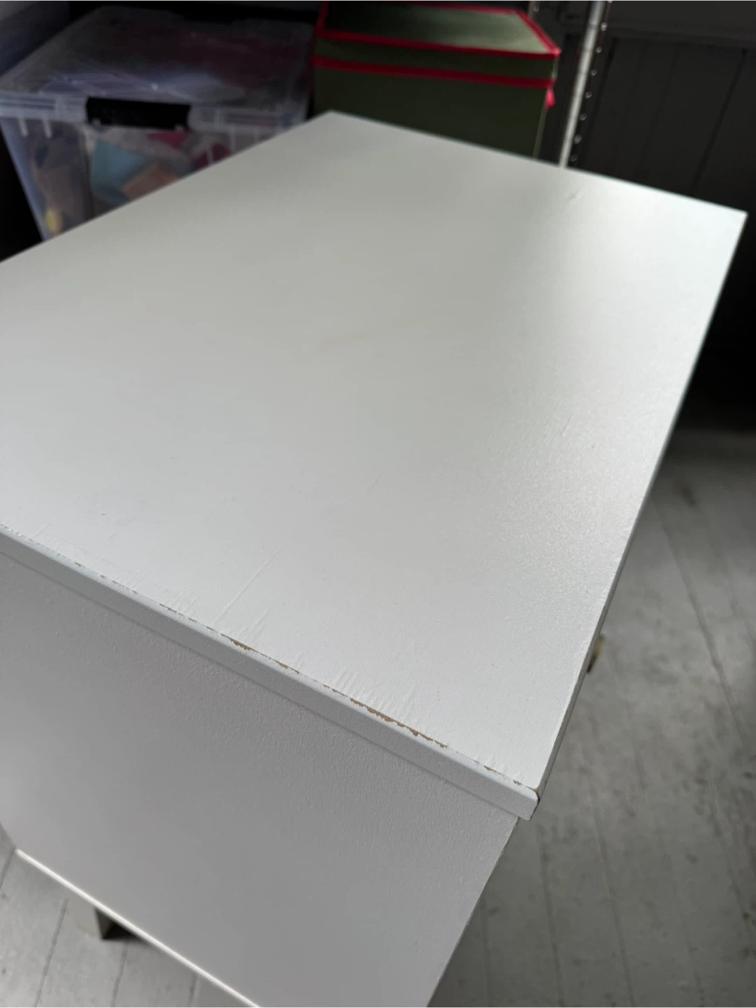 White 2-Drawer Nightstand with Brass Hardware - photo 3