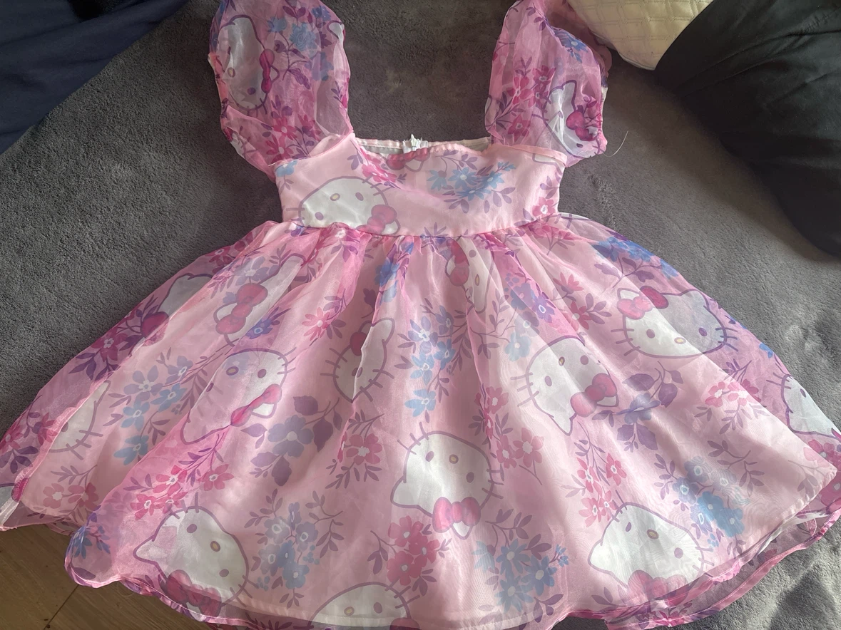 Hello Kitty Dress - Pink Floral Print - Size Medium
