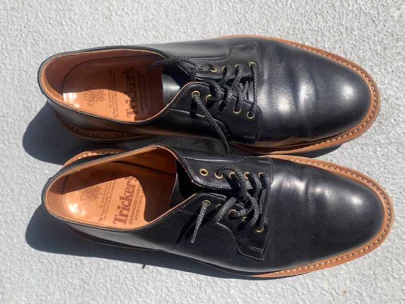 Tricker's Black Leather Oxford Shoes made for Prince of Wales