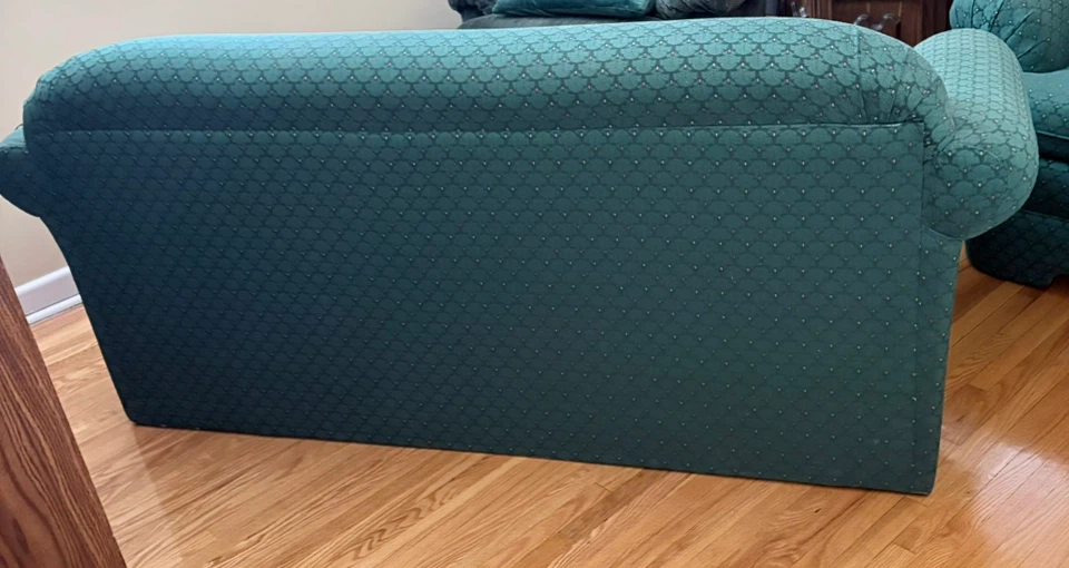 Green Armchair and sofa with Patterned Fabric - photo 4