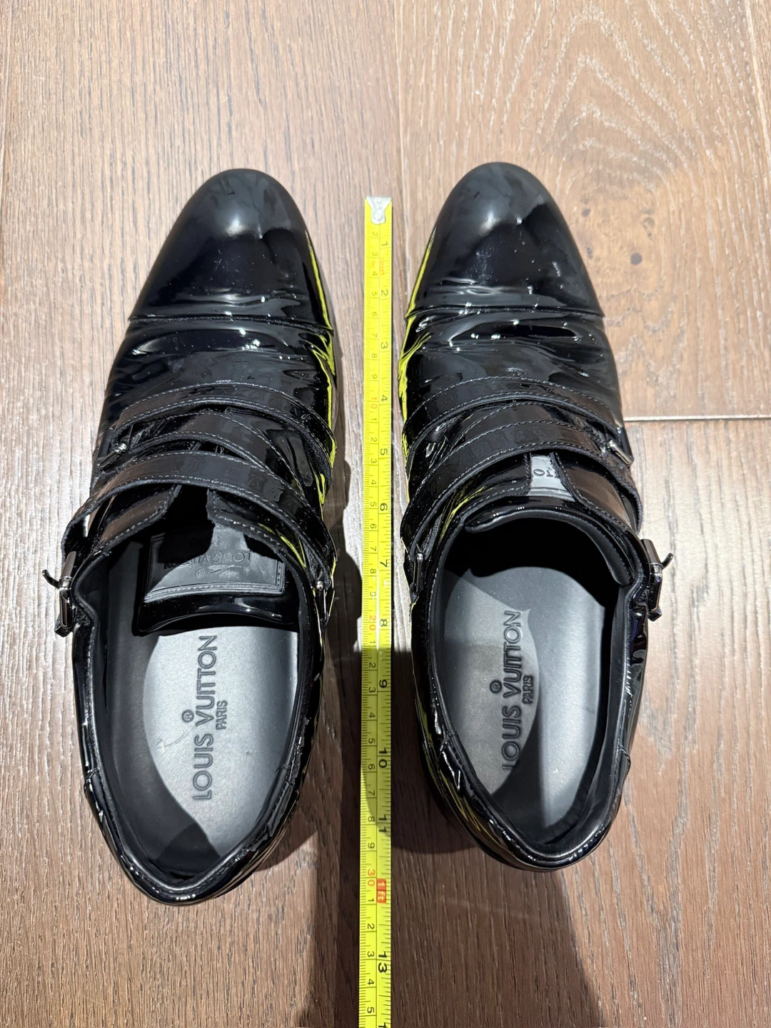 Louis Vuitton Black Patent Leather Buckle Shoes Size 8 - photo 2
