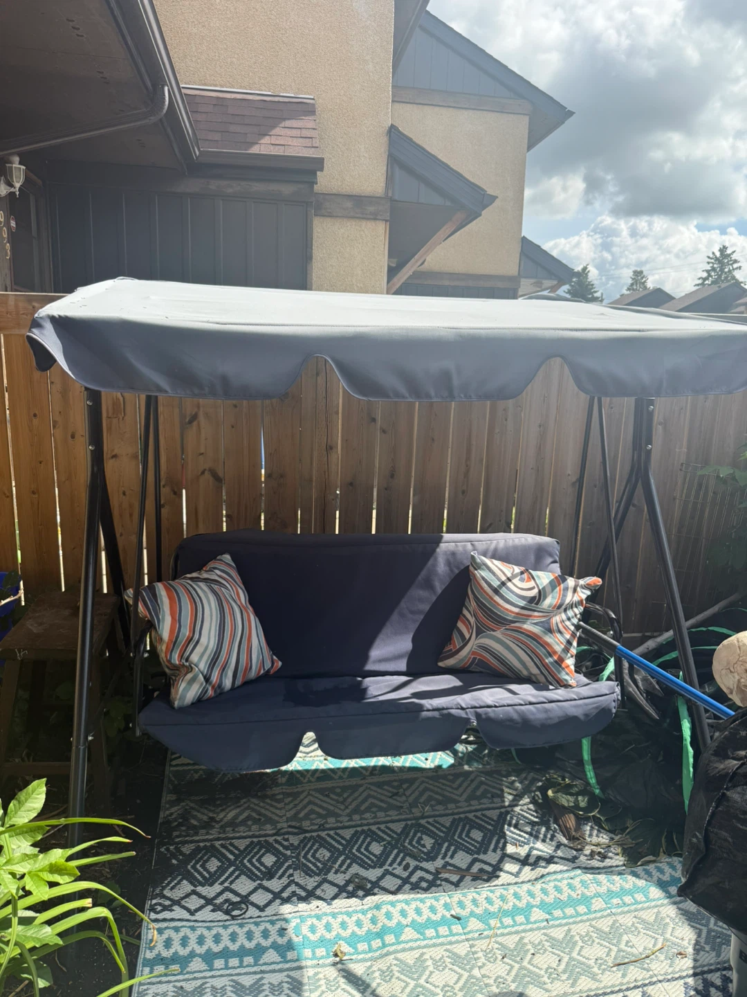 Patio Swing with Canopy and Cushions - photo 2