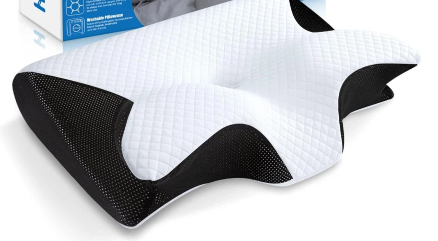 HOMCA Memory Foam Pillow, 2 in 1 Cervical Pillow for Neck Pain