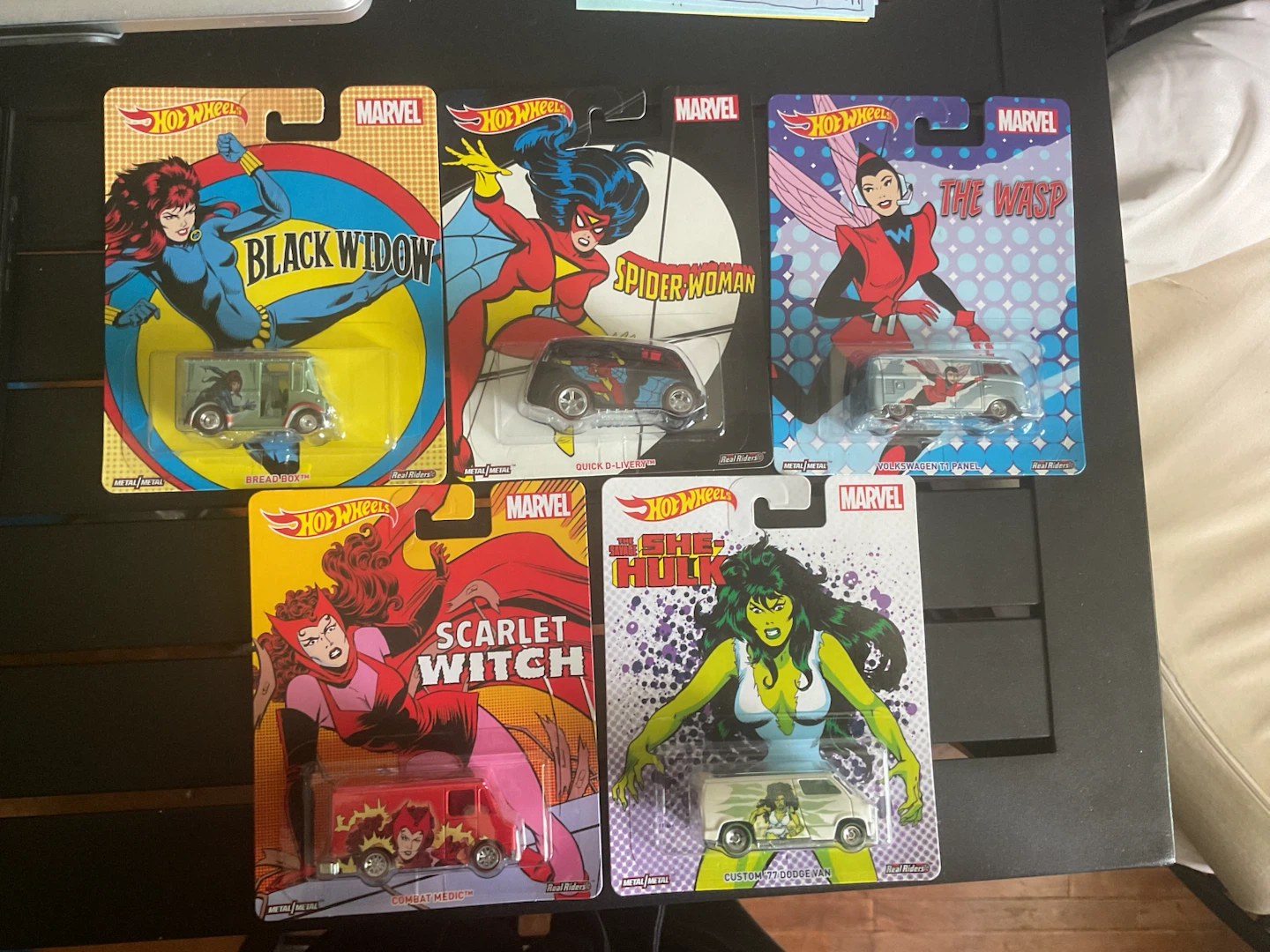 2016 Hot Wheels retro Marvel Character Cars Lot