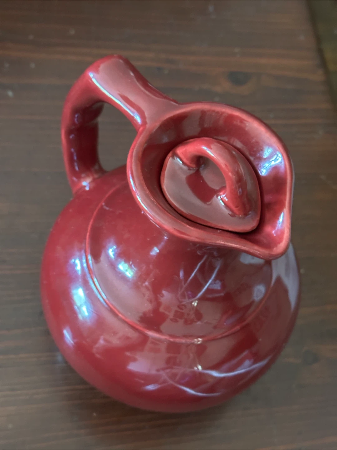 Vintage Franciscan El Patio Maroon Carafe w/ Lid EUC - photo 2