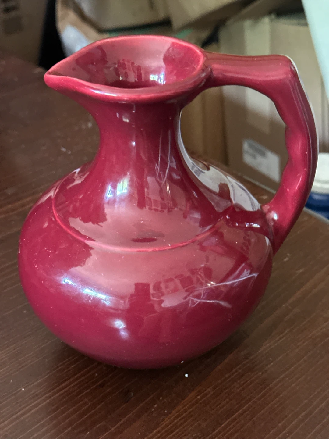 Vintage Franciscan El Patio Maroon Carafe w/ Lid EUC - photo 3