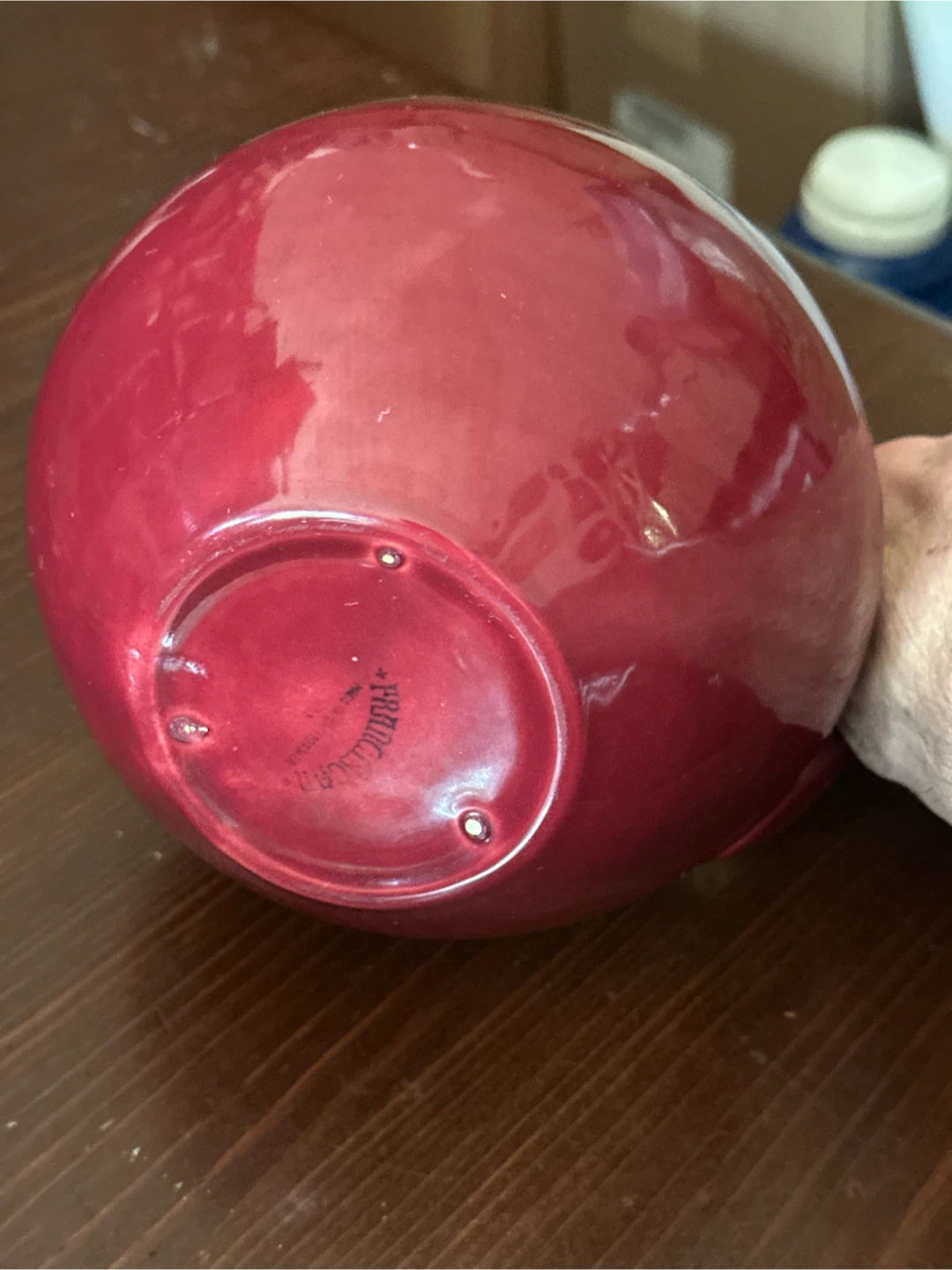 Vintage Franciscan El Patio Maroon Carafe w/ Lid EUC - photo 5