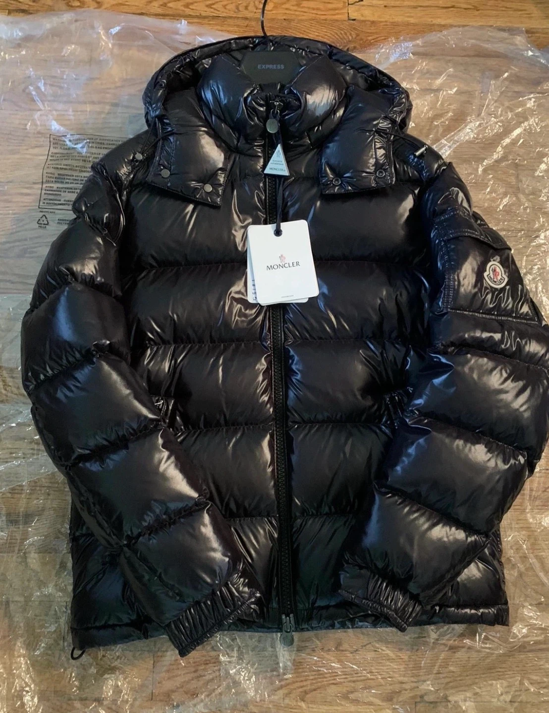 Moncler Shiny Black Puffer Jacket