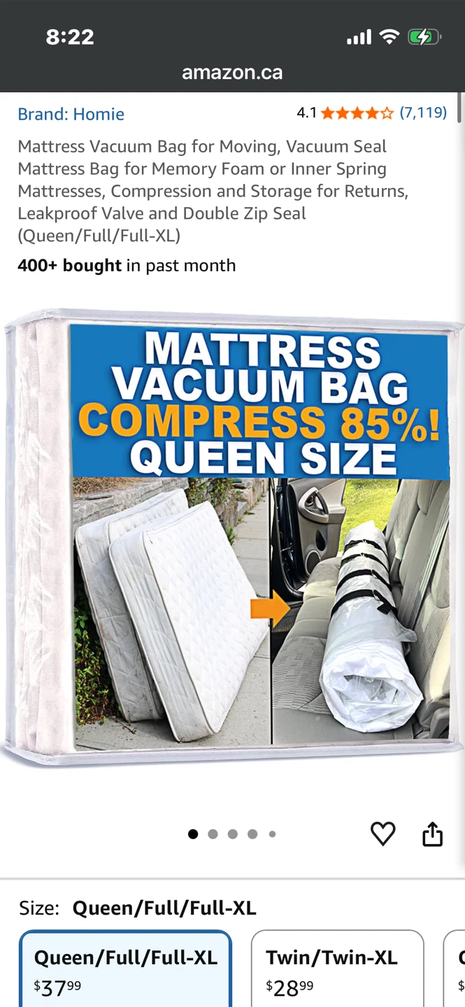 Double Full/Full-XL Mattress Vacuum Seal Bag - photo 2