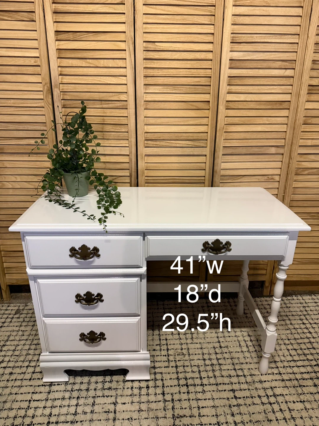 Solid Wood Vanity Desk - photo 4