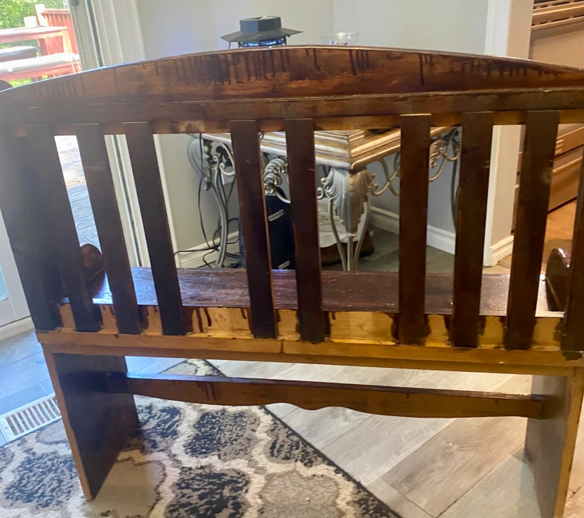 Vintage country style Wooden Settle Bench - photo 5