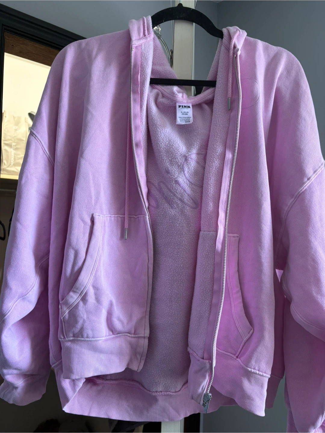Pink Victoria's Secret Zip-Up Hoodie