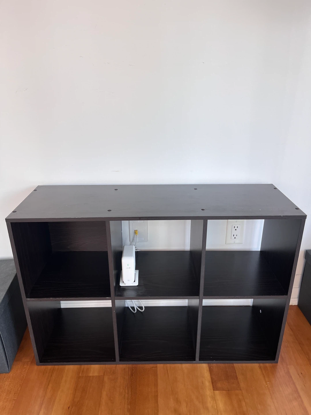 Dark Brown 6-Cube Storage Organizer Shelf