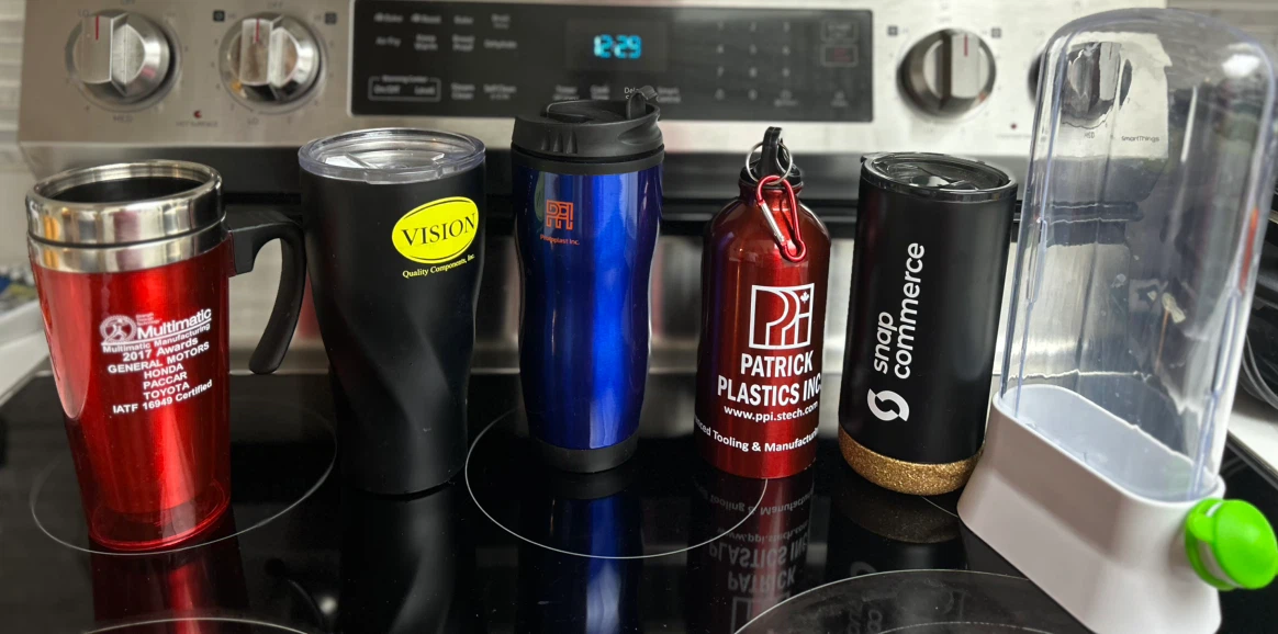 5 tumblers and 1 herb storage box