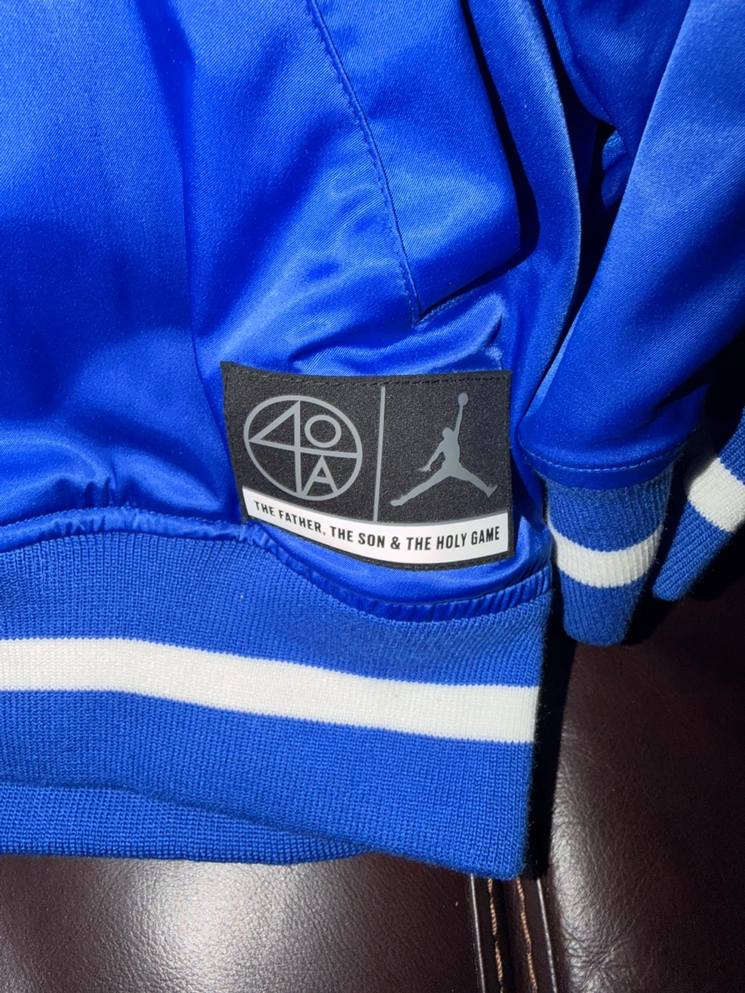 Jordan 40 Acres Varsity Jacket Royal Blue Men’s Size Lrg NWOT - photo 2