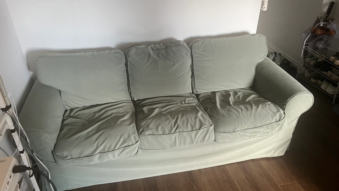 Light Green Ikea 3-Seater Sofa