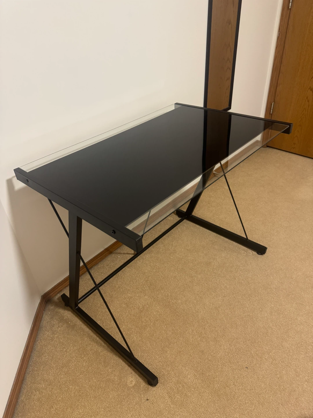 Black Glass Top Desk - photo 3