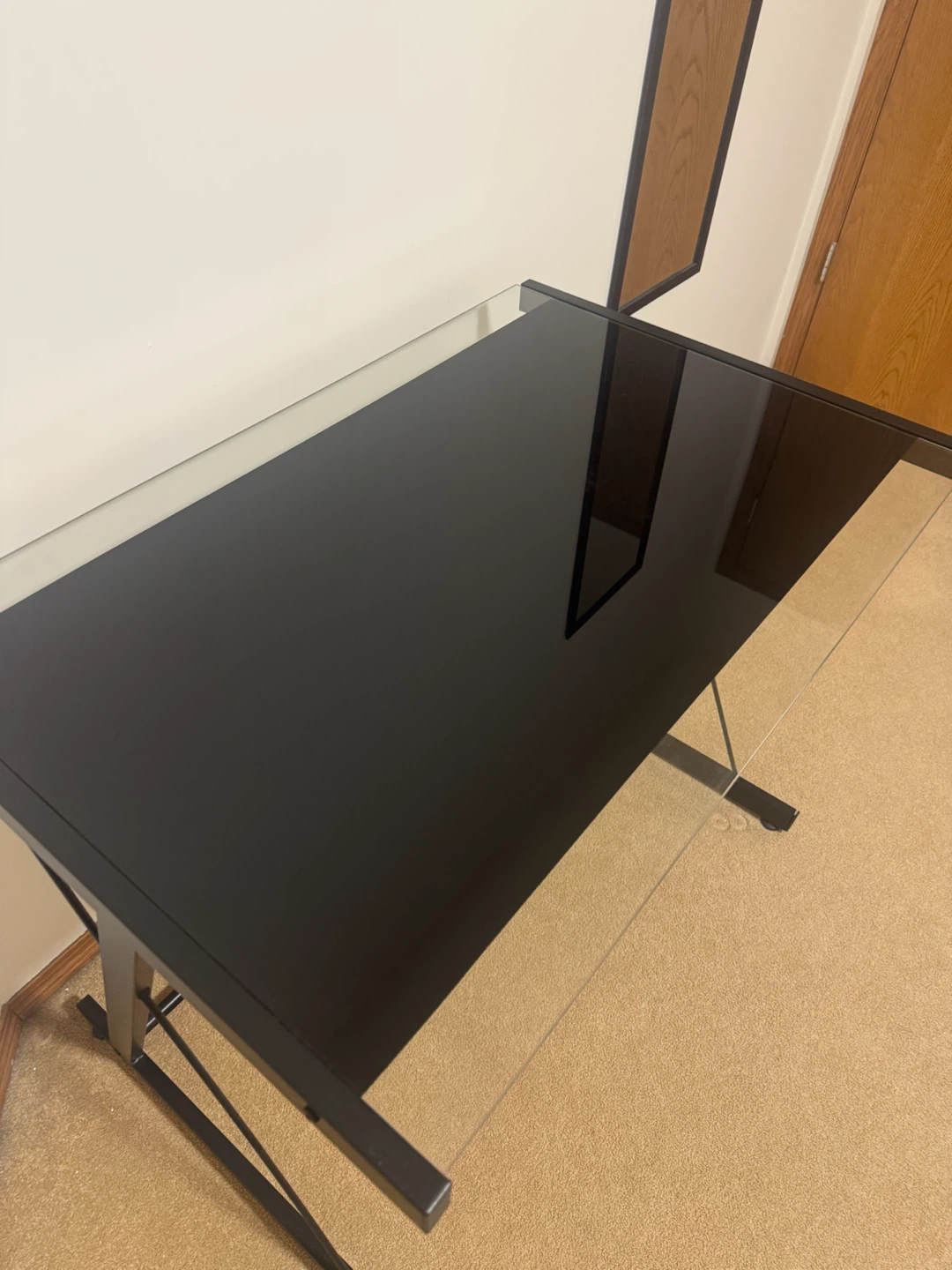 Black Glass Top Desk - photo 4