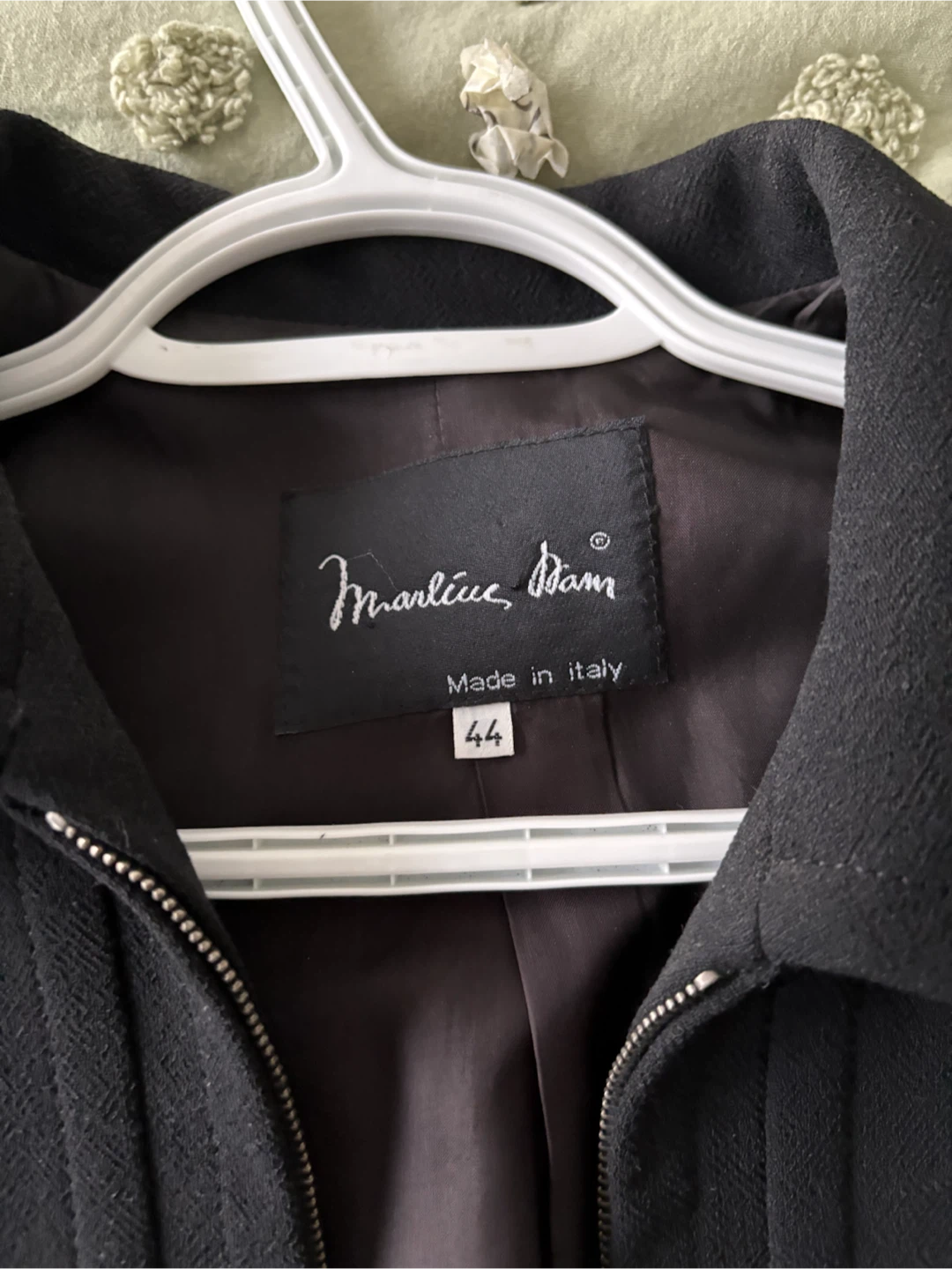 Marlene Dam Black Zip-Up Jacket - Size 44 - photo 2
