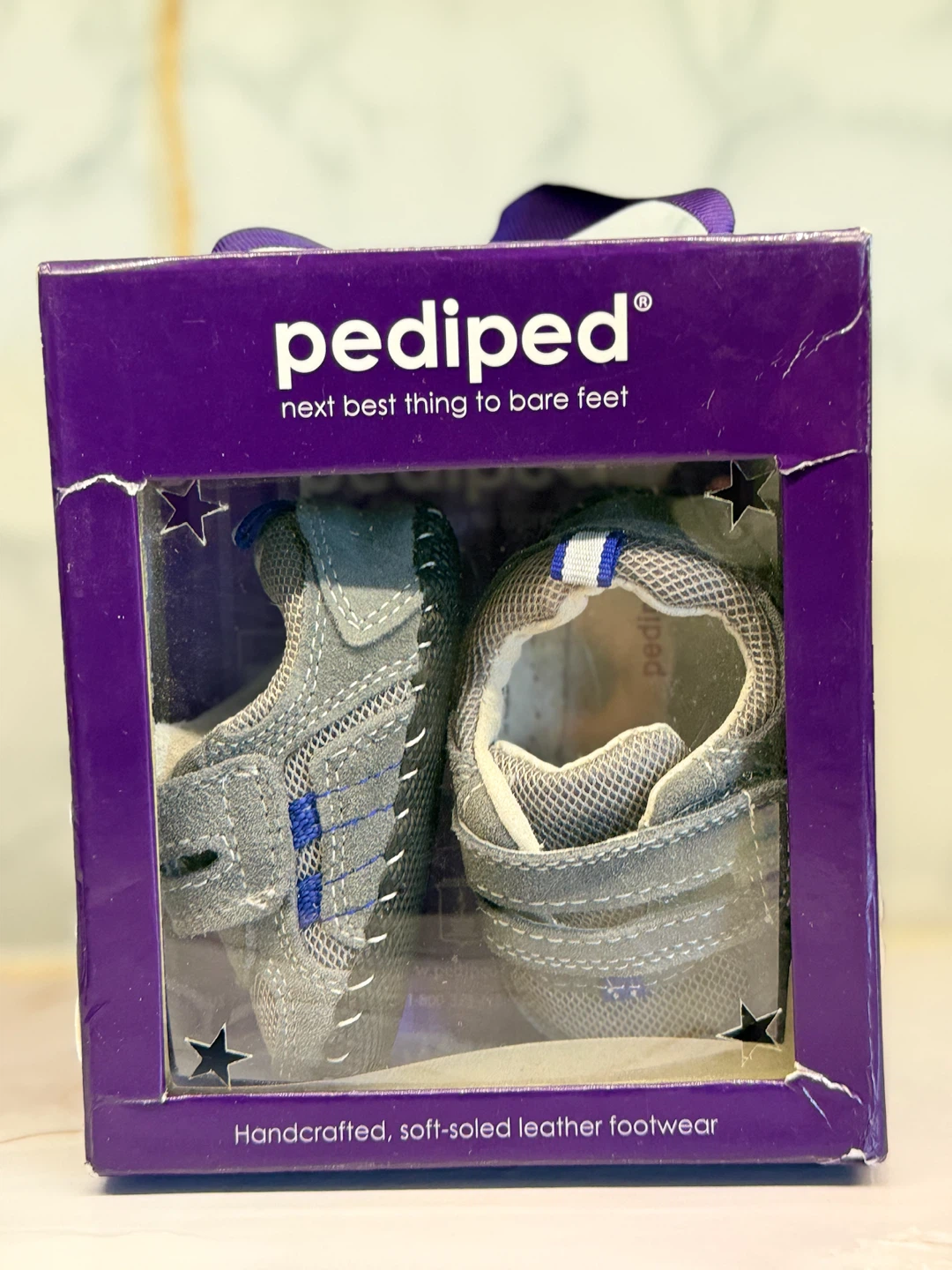 Pediped Grey Soft-Soled Leather Footwear - Toddler Shoes - photo 2