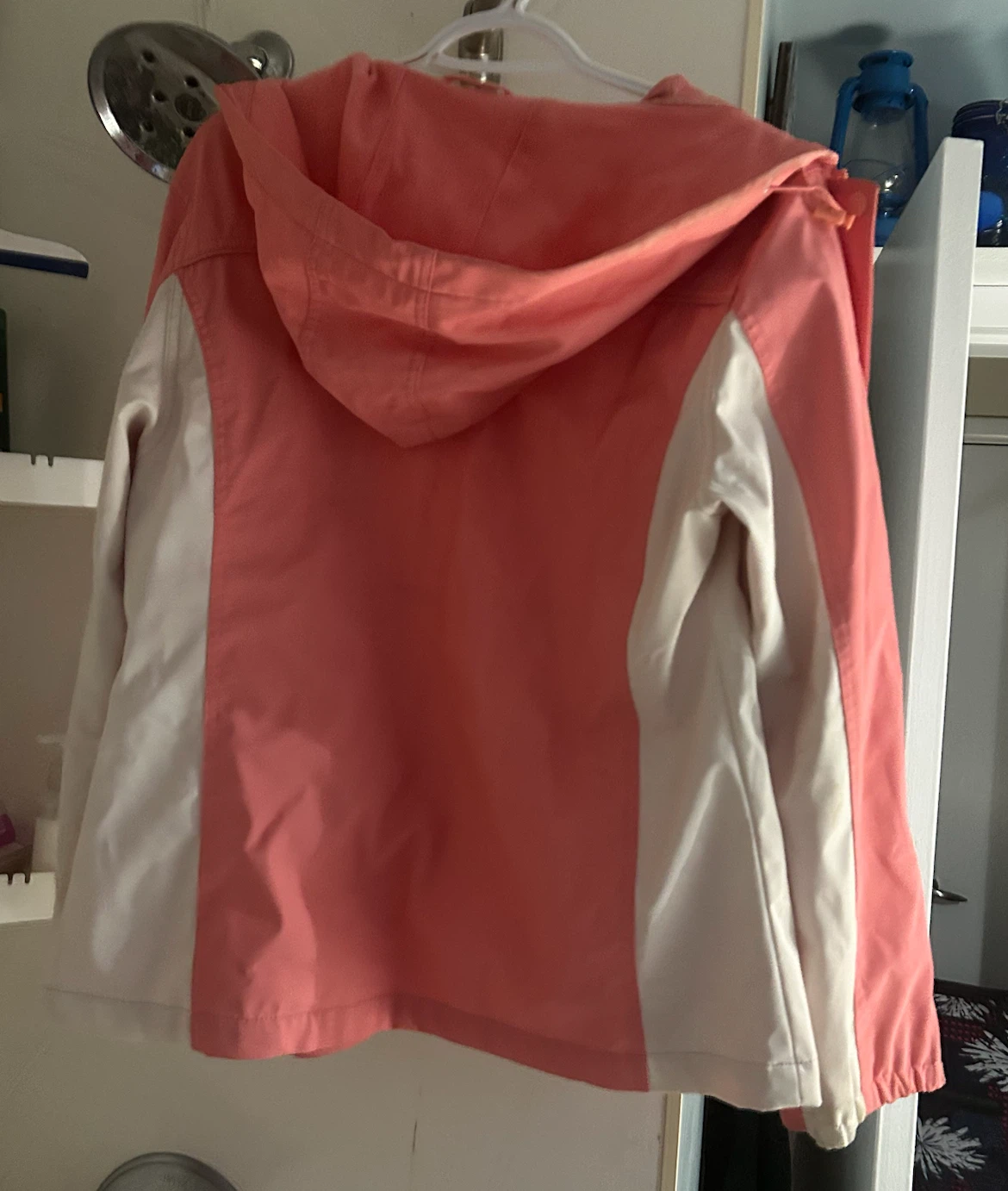 Coral and White Hooded Jacket - photo 2