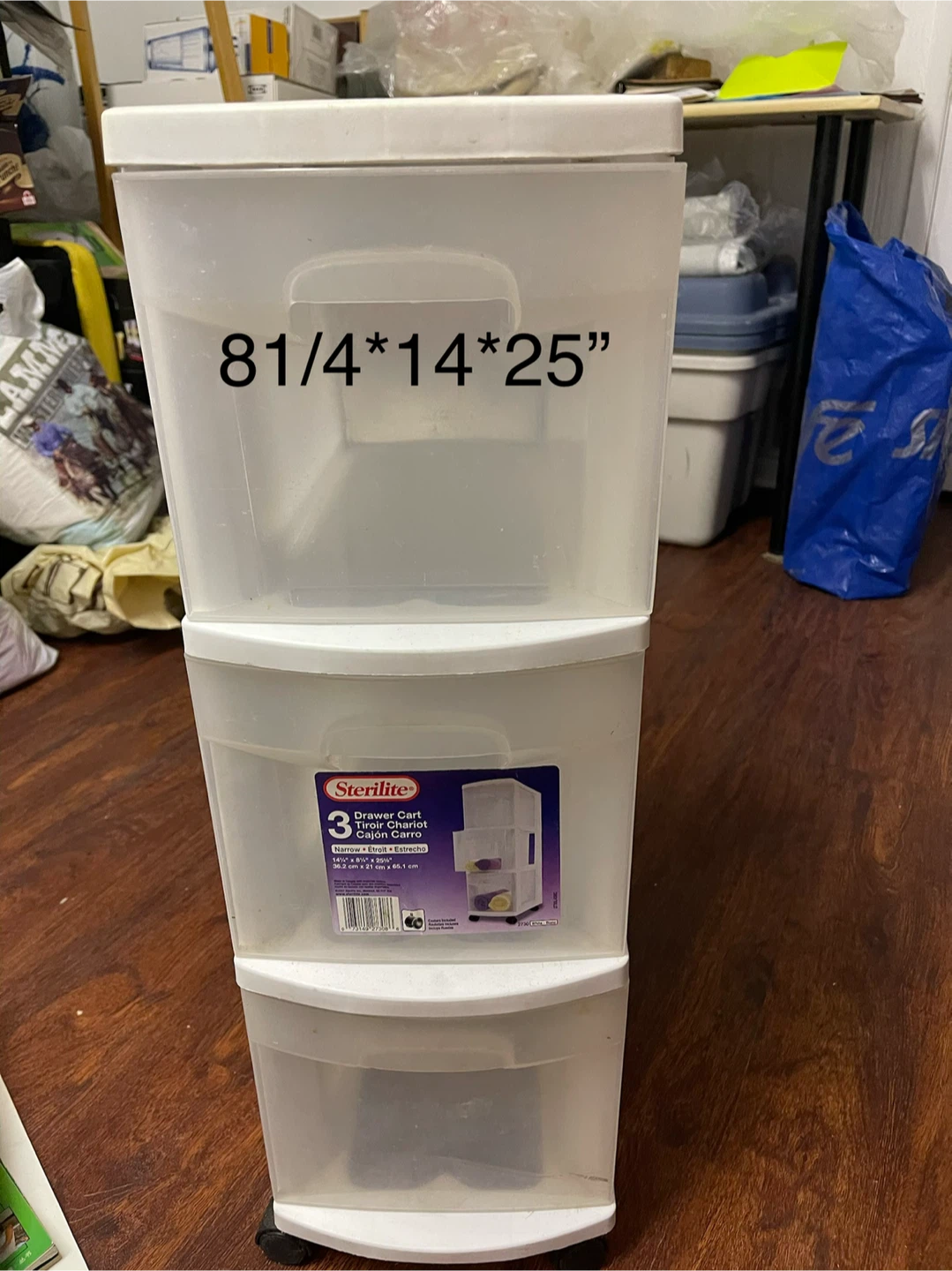 Sterilite 3-Drawer Cart