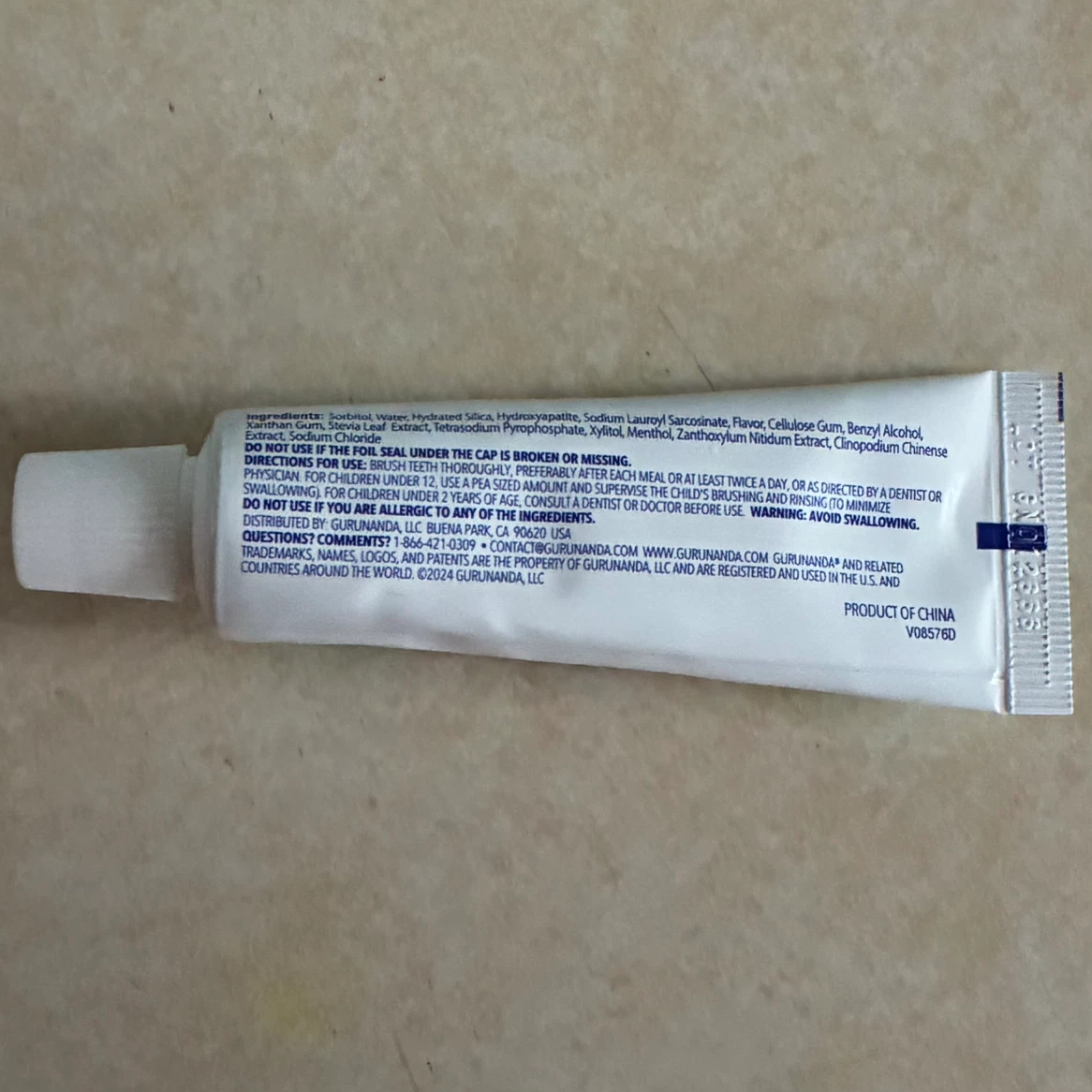 GuruNanda Fluoride-Free Toothpaste - Jasmine + Mint - photo 2