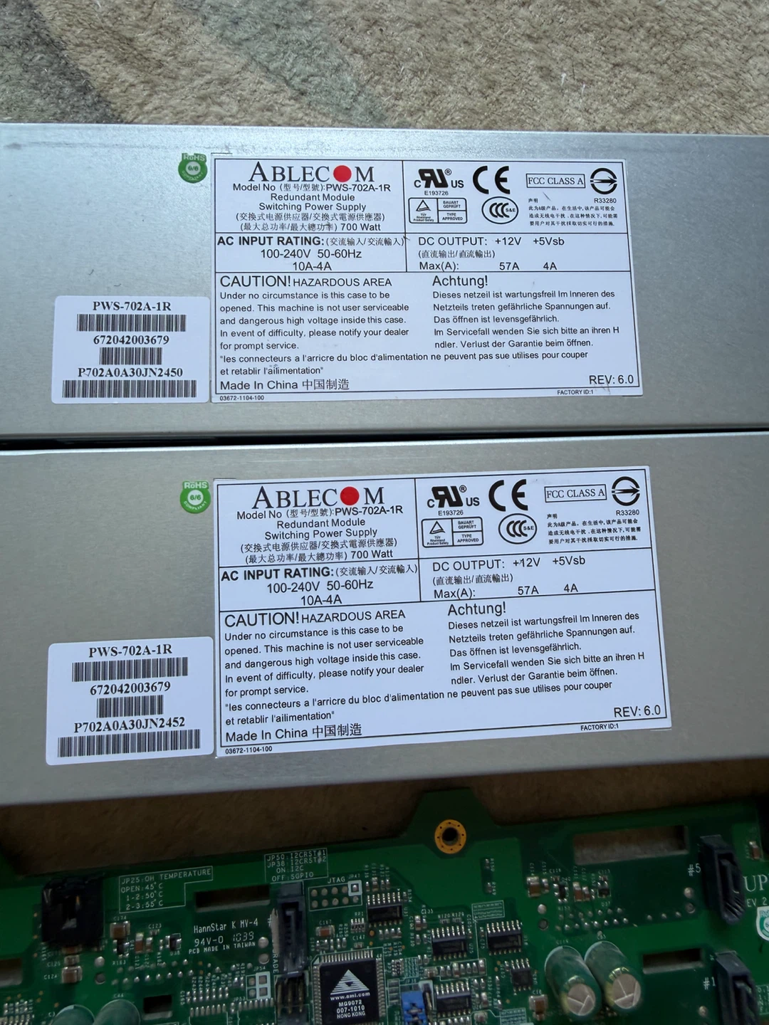 Supermicro 1U Power Supply 700W PSU PDB Drive Backplane - photo 2