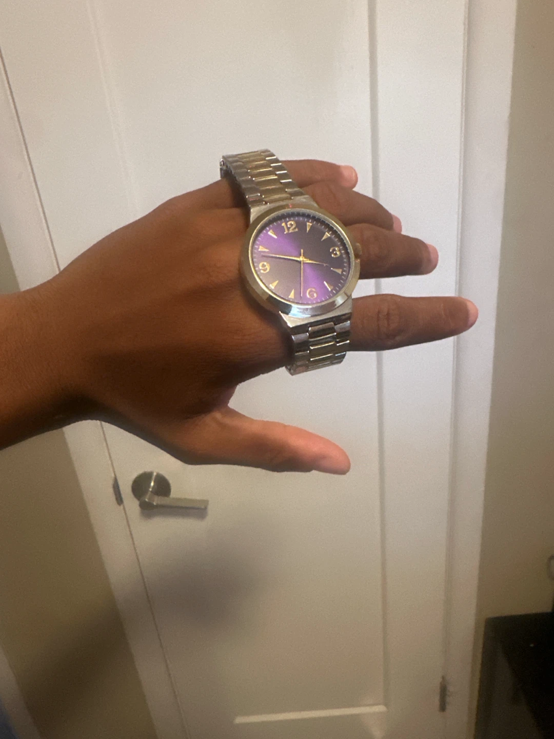 Men's purple gold Watch