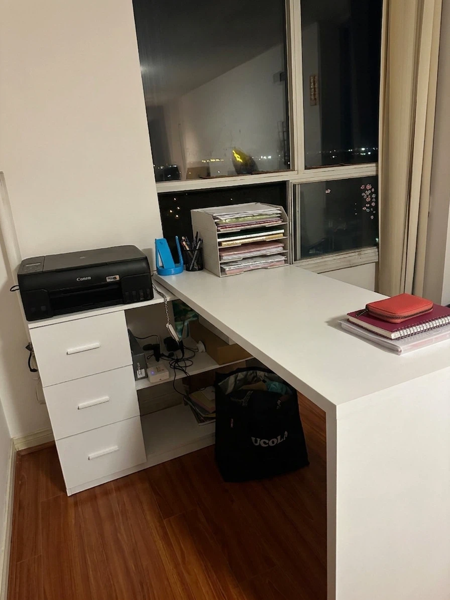 White Oak L-Shaped Desk - 55 Inch - photo 2