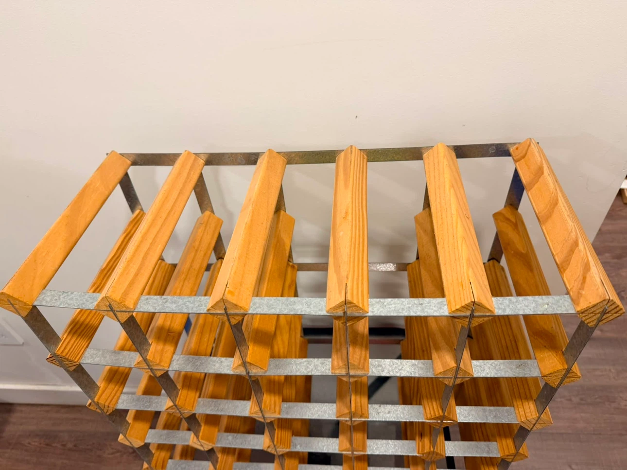 Wooden and Metal Wine Rack - photo 2